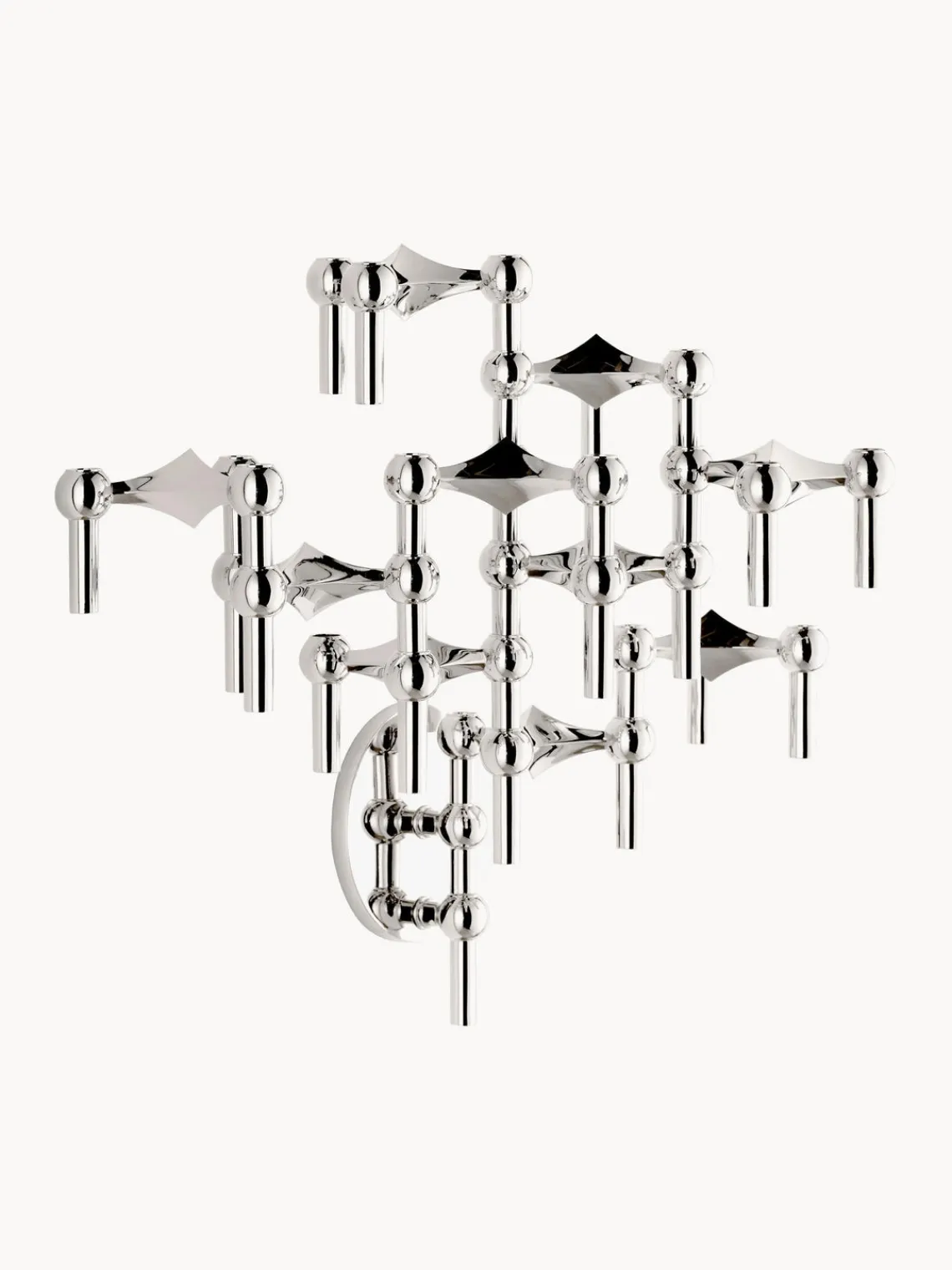 Outlet STOFF Nagel Support mural pour bougeoir Argenté, haute brillance