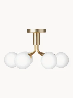 New Nuura Suspension à boule de verre Apiales Doré, blanc