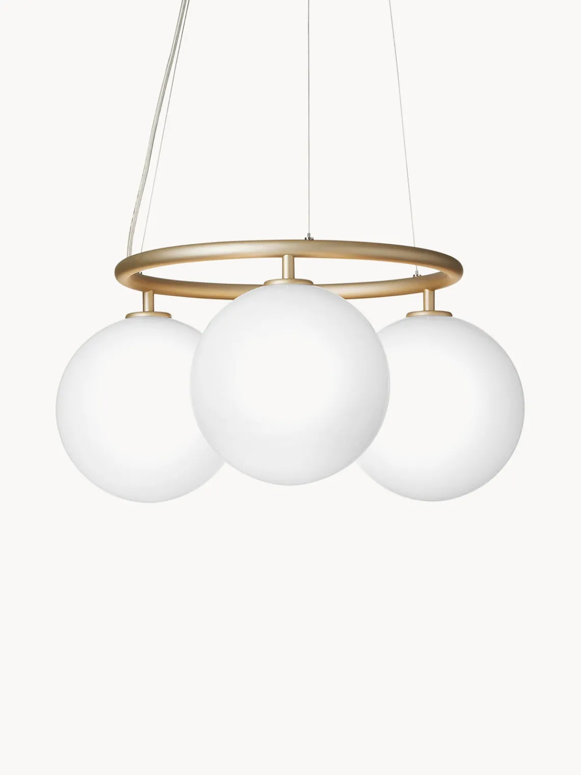 Sale Nuura Suspension à boule de verre Miira Doré, blanc