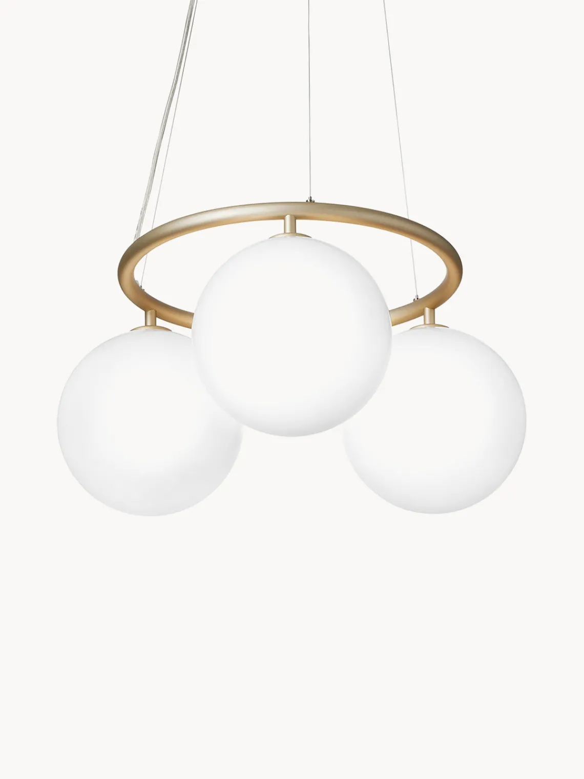Sale Nuura Suspension à boule de verre Miira Doré, blanc