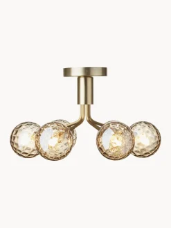 Outlet Nuura Suspension à boule de verre Apiales Doré, transparent