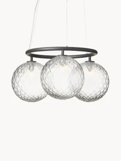Fashion Nuura Suspension à boule de verre Miira Anthracite, transparent