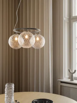 Fashion Nuura Suspension à boule de verre Miira Anthracite, transparent