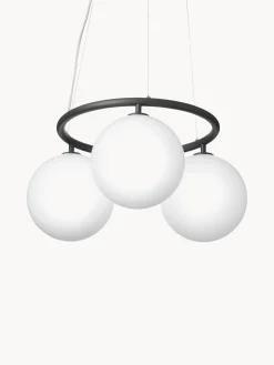 Fashion Nuura Suspension à boule de verre Miira Anthracite, blanc