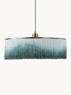 Discount Jotex Suspension avec franges Regency Tons bleu pétrole, blanc