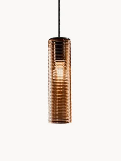 Fashion Panzeri Suspension en verre teinté soufflé bouche Clio Brun, translucide