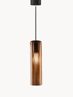 Fashion Panzeri Suspension en verre teinté soufflé bouche Clio Brun, translucide