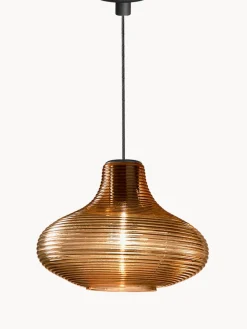 Discount Panzeri Suspension en verre teinté soufflé bouche Emma Brun, translucide
