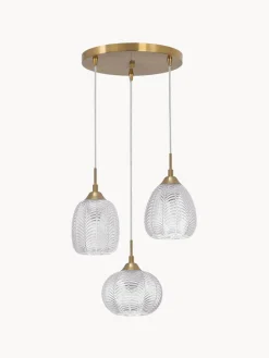 Clearance Nova Luce Suspension grappe en verre dépoli Vario