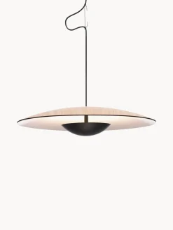 Sale Marset Suspension LED à intensité variable Ginger, tailles variées Bois clair, blanc cassé, noir