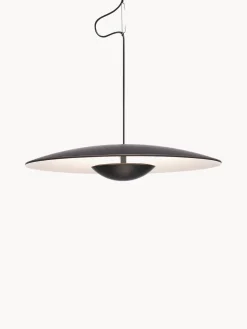 Fashion Marset Suspension LED à intensité variable Ginger, tailles variées Bois foncé, blanc cassé, noir