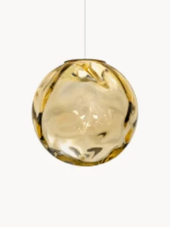 Fashion Panzeri Suspension LED artisanale en verre teinté Murané