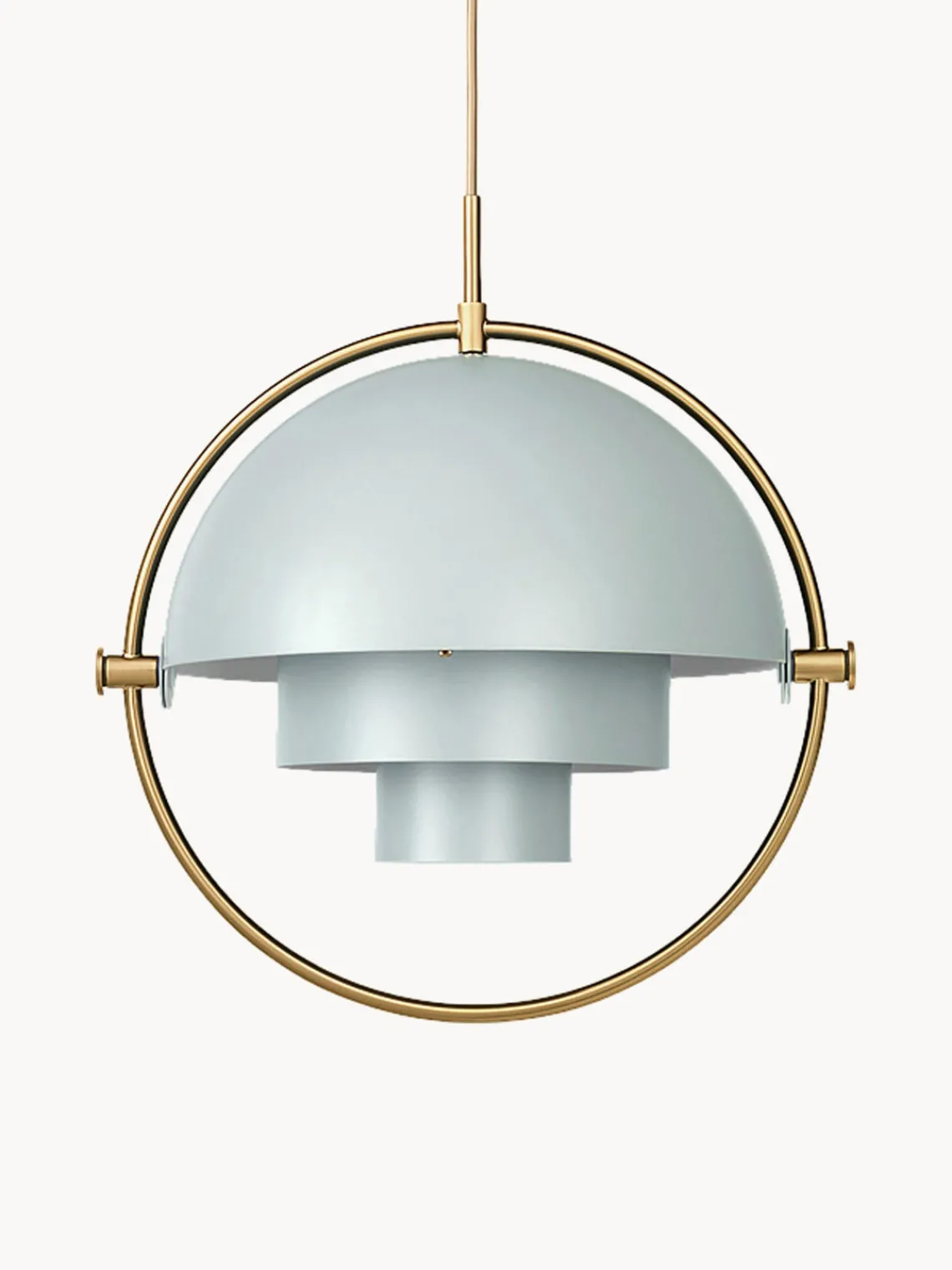 Fashion GUBI Suspension orientable Multi-Lite Bleu ciel mat, doré haute brillance