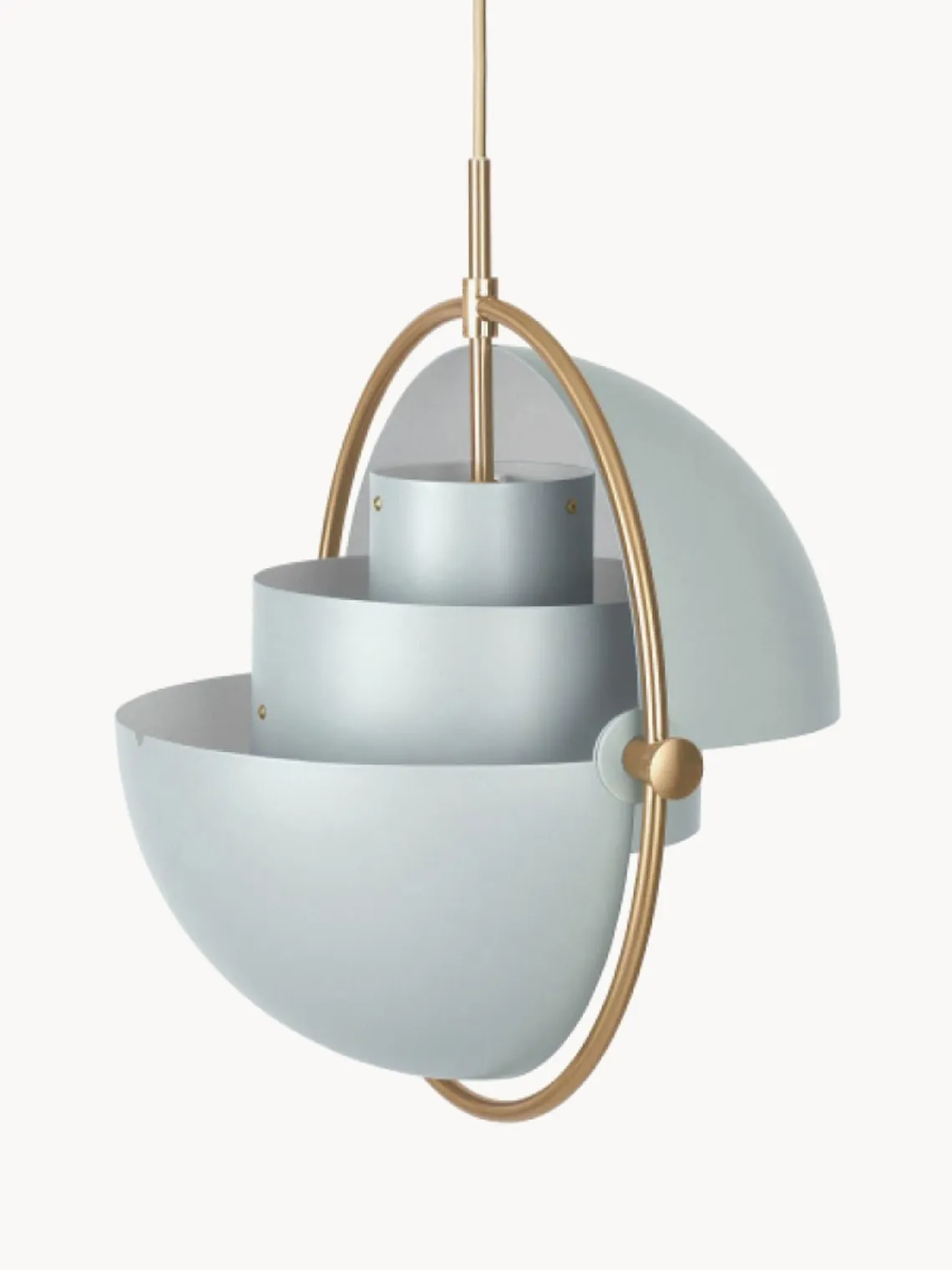 Fashion GUBI Suspension orientable Multi-Lite Bleu ciel mat, doré haute brillance
