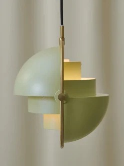 Best GUBI Suspension orientable Multi-Lite Vert clair mat, doré haute brillance
