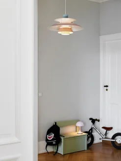 Clearance Louis Poulsen Suspension PH 5 Bleu ciel, rose pâle, pêche, jaune pâle