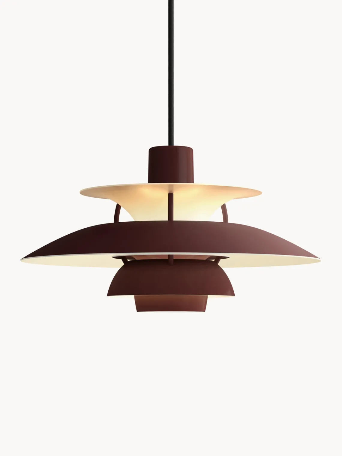 Fashion Louis Poulsen Suspension PH 5 Mini Lie de vin, blanc