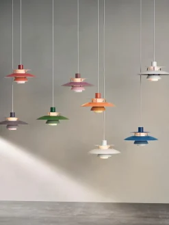 Fashion Louis Poulsen Suspension PH 5 Mini Blanc, bleu roi