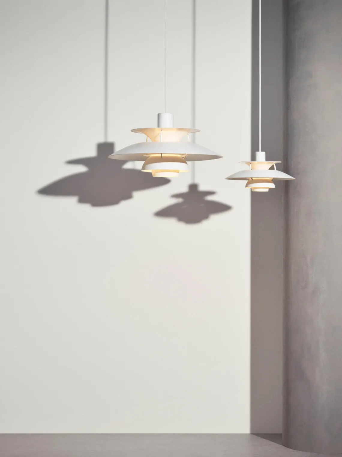 Fashion Louis Poulsen Suspension PH 5 Mini Blanc