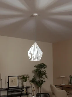 New EGLO Suspension scandi Carlton Blanc, doré