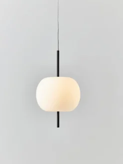 Online kdln Suspension soufflée bouche Kushi, intensité lumineuse variable Noir