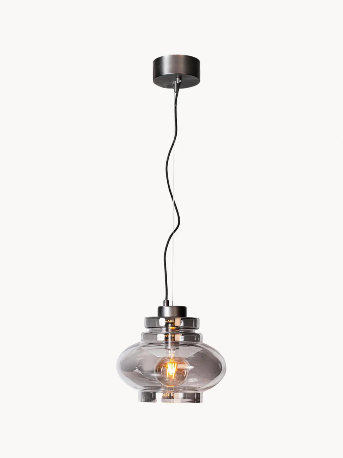 New By Rydens Suspension soufflée bouche Dolores Gris transparent, argenté