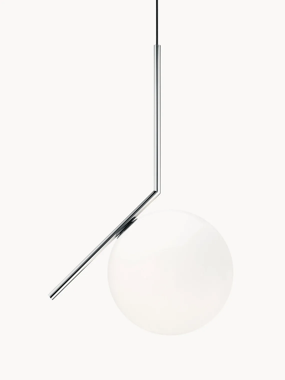 Fashion Flos Suspension soufflée bouche IC Lights, haut. 70 cm Argenté, blanc