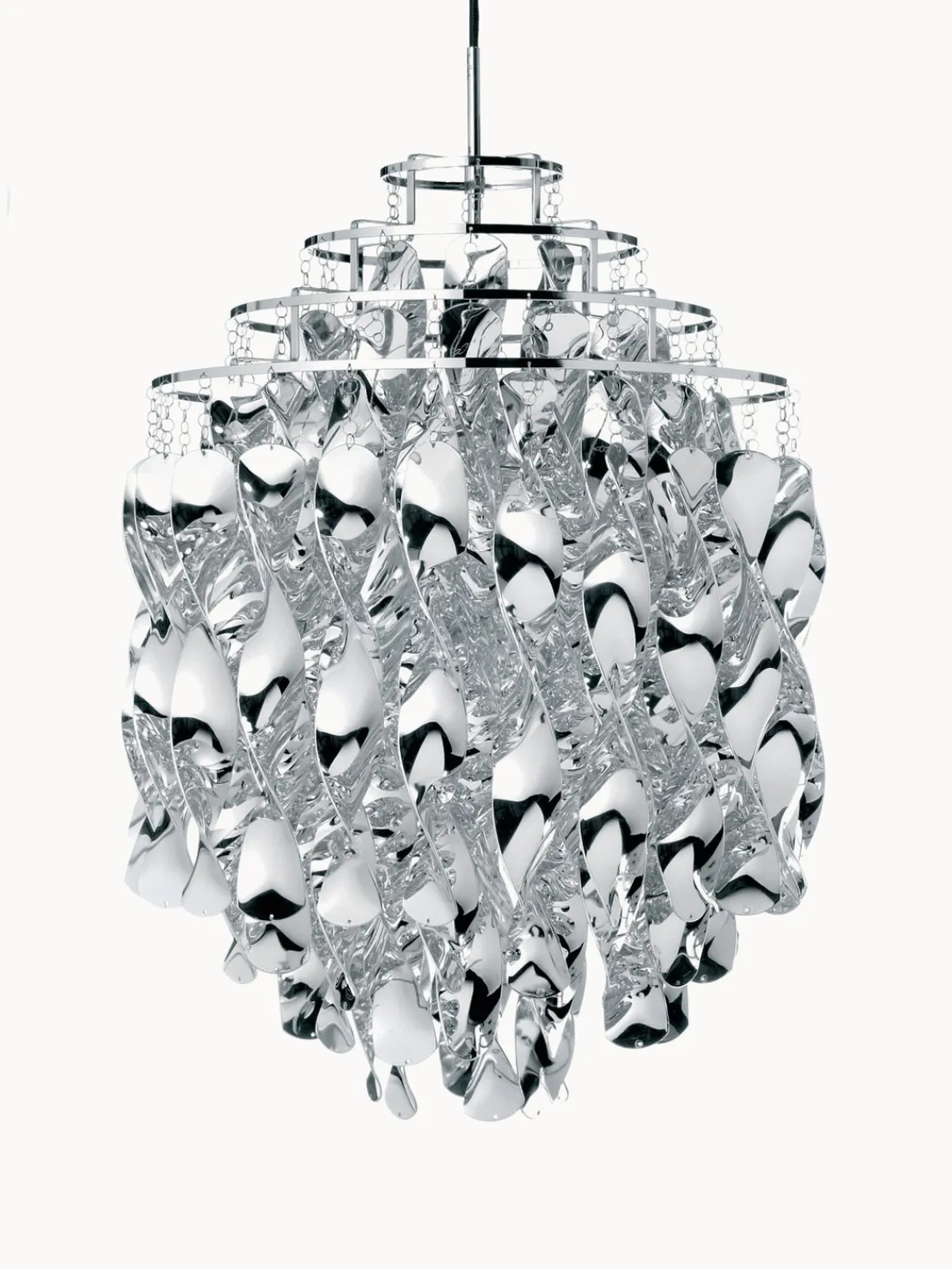 New Verpan Suspension Spiral SP01, design Verner Panton Argenté