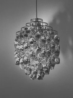 New Verpan Suspension Spiral SP01, design Verner Panton Argenté
