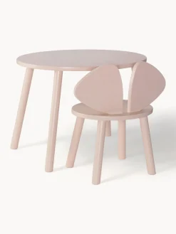 Best Nofred Table avec chaise pour enfant Mouse, 2 pièces Rose pâle
