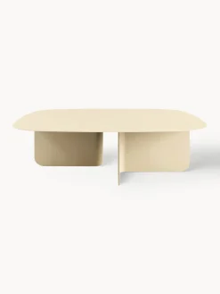 Outlet Metallbude Table basse artisanale Livia Beige clair