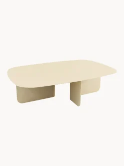 Outlet Metallbude Table basse artisanale Livia Beige clair