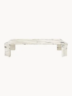 Online GUBI Table basse en calcaire Doric, larg. 140 cm Calcaire beige clair, tons gris