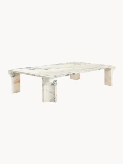 Online GUBI Table basse en calcaire Doric, larg. 140 cm Calcaire beige clair, tons gris