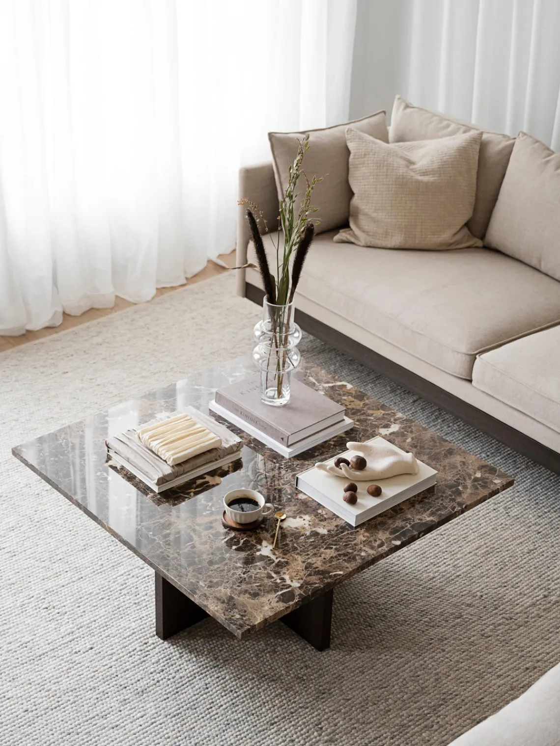 Outlet Rowico Table basse en marbre Brooksville