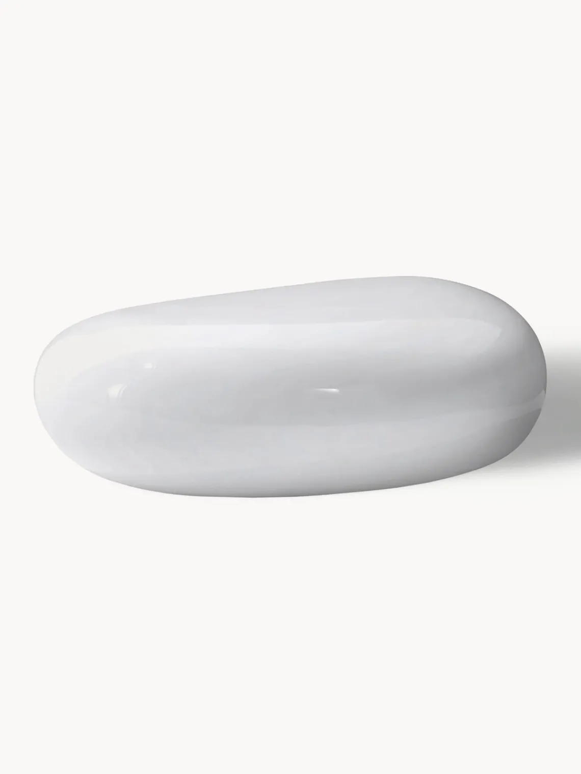 Best Driade Table basse en verre de forme organique Koishi Blanc, haute brillance
