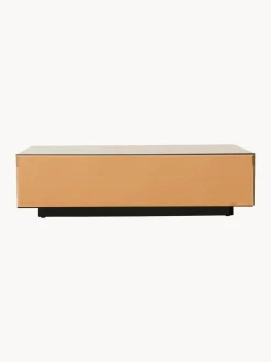 Outlet HKLIVING Table basse faite main en verre miroir Mirror, larg. 90 cm Brun