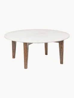 Clearance Bizzotto Table basse ronde avec plateau en marbre Sylvester