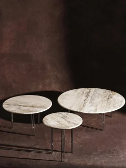 Outlet GUBI Table basse ronde en marbre IOI, Ø 70 cm