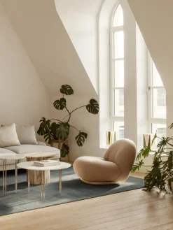 Outlet GUBI Table basse ronde en marbre IOI, Ø 70 cm