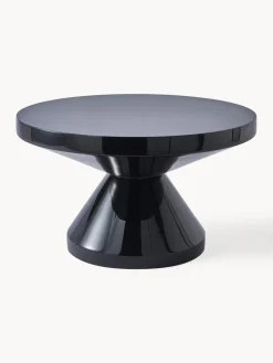 Fashion Pols Potten Table basse ronde Zig Zag Noir