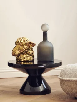 Fashion Pols Potten Table basse ronde Zig Zag Noir