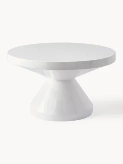 New Pols Potten Table basse ronde Zig Zag Blanc