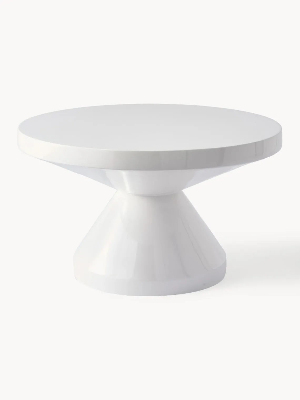 New Pols Potten Table basse ronde Zig Zag Blanc