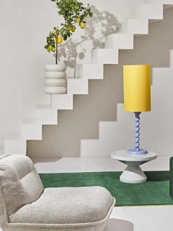 New Pols Potten Table basse ronde Zig Zag Blanc