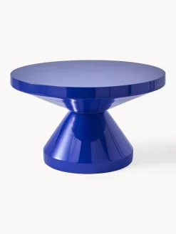 Hot Pols Potten Table basse ronde Zig Zag Bleu roi