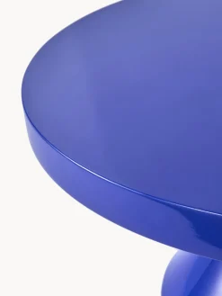 Hot Pols Potten Table basse ronde Zig Zag Bleu roi