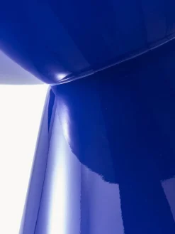 Hot Pols Potten Table basse ronde Zig Zag Bleu roi
