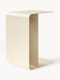 Fashion Metallbude Table d'appoint artisanale Cosmo Beige clair
