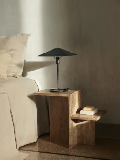 Best ferm LIVING Table d'appoint en travertin à deux plateaux Distinct Travertin grège